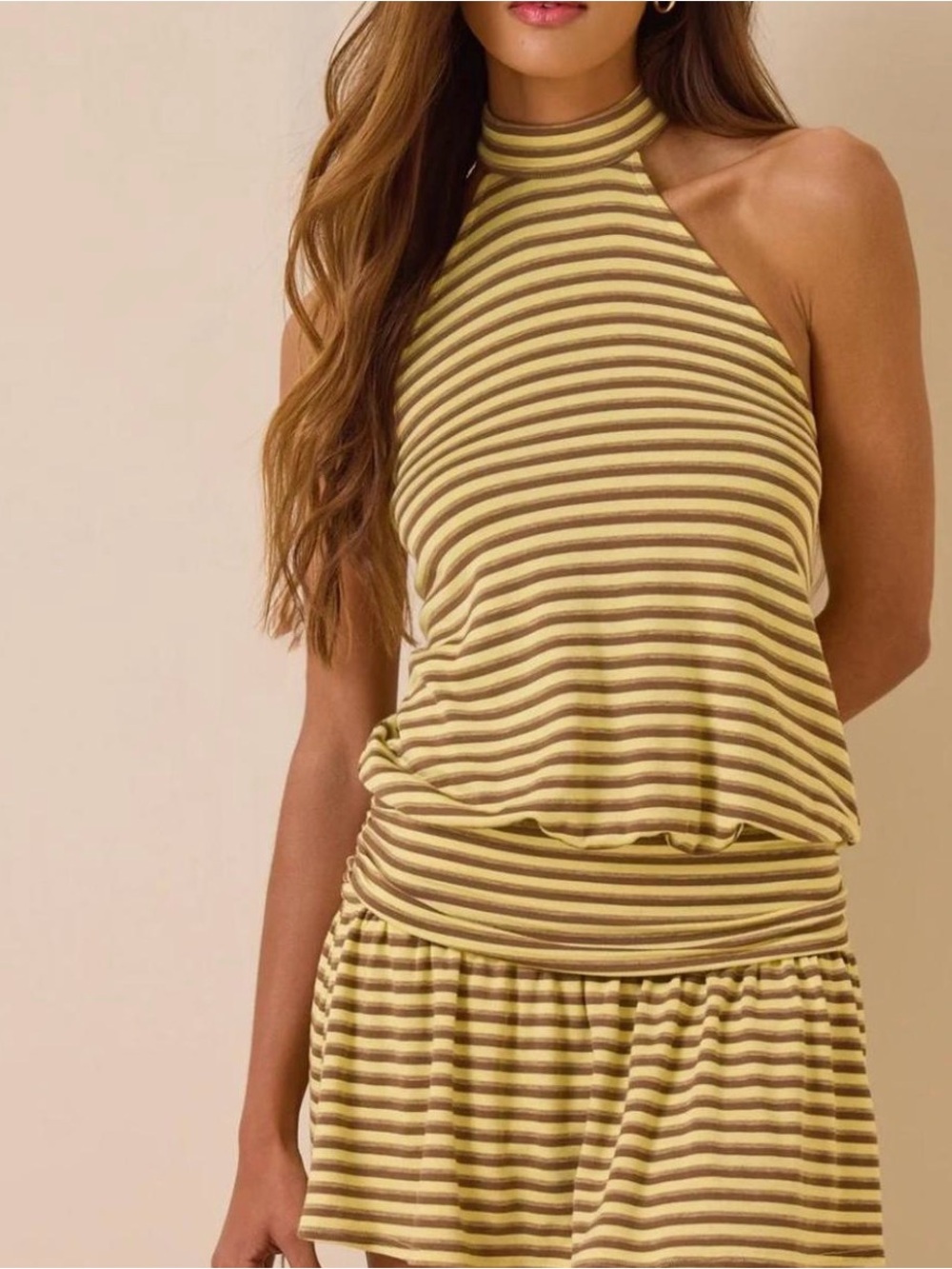 Altar’d state Halter ruched romper